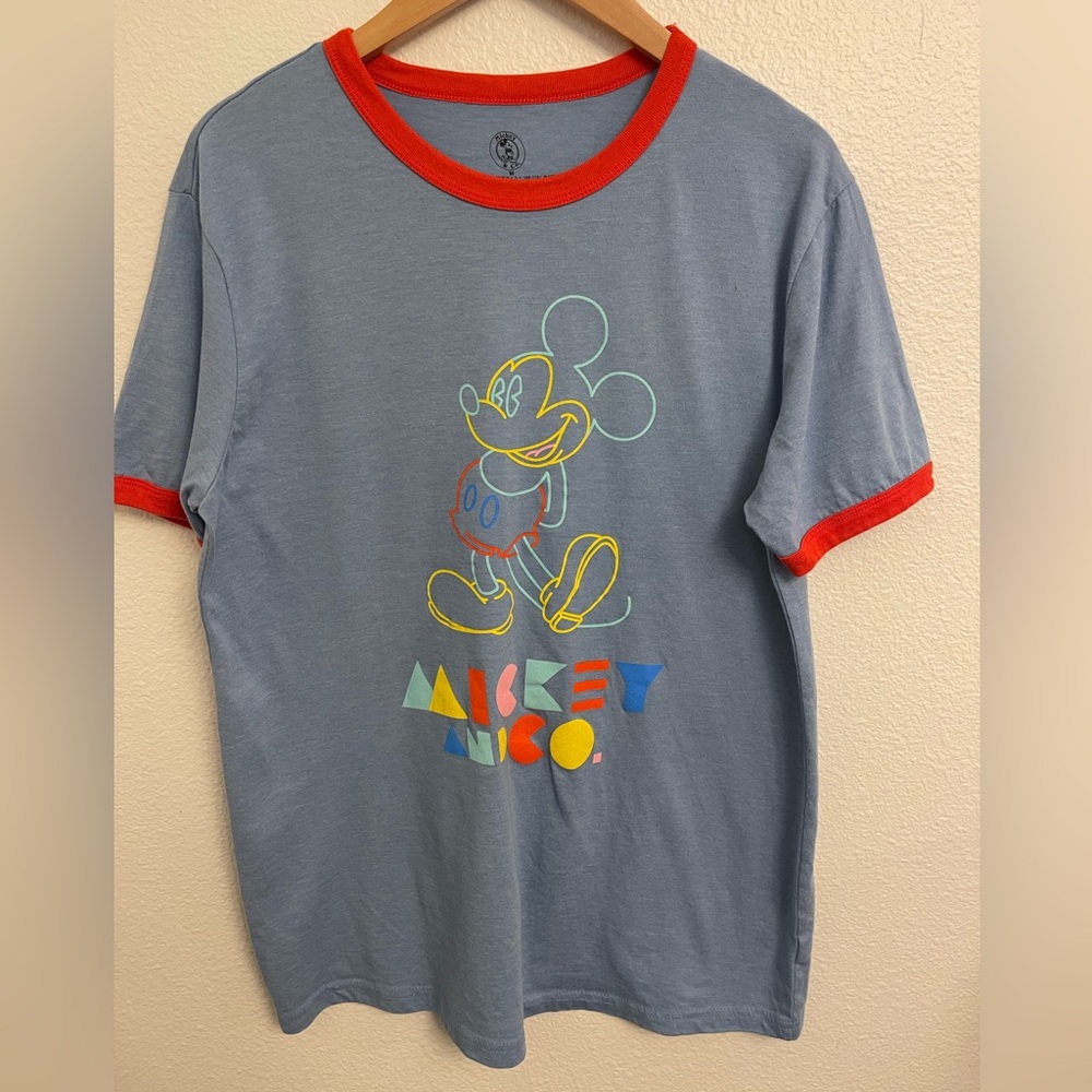 Mickey & Co Men’s medium blue and red tshirt